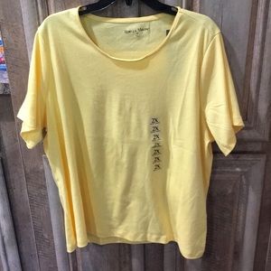 New With Tags Yellow Color Plus Size 2X Blouse